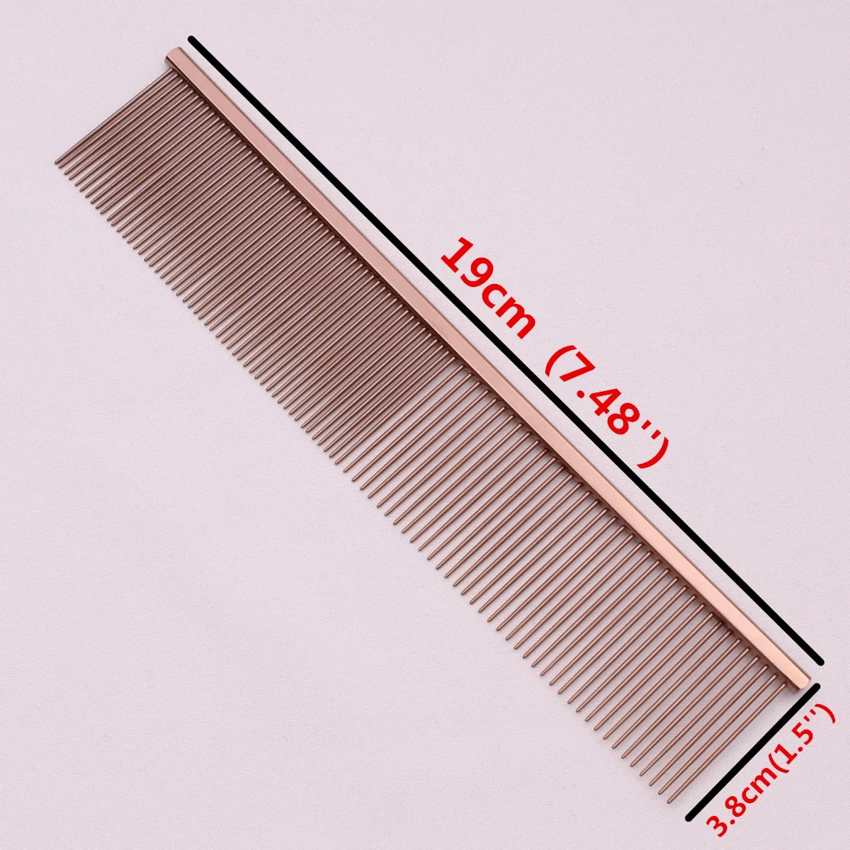 Copper Dog Grooming Combs; Pet Boundary Knot Massage Tools; Professional Salon  Hair Cleaning Crescent High/ Low Teeth