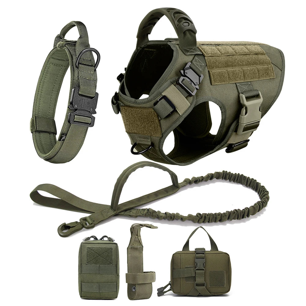 Large Dog Harness Leash Set; Walking Vest Dog Harness'