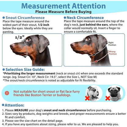 No Pull; Padded Safety Nose Leash ;Reflective Head Harness;