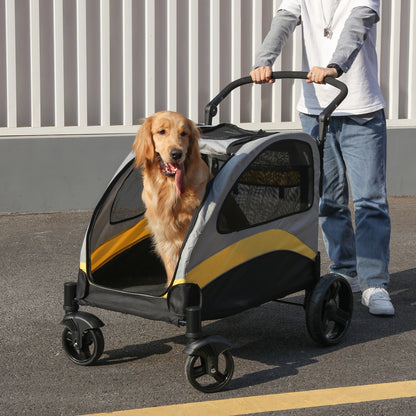 Portable Dog Stroller; Large Dogs Foldable Pet Stroller; Cat Travel Stroller;