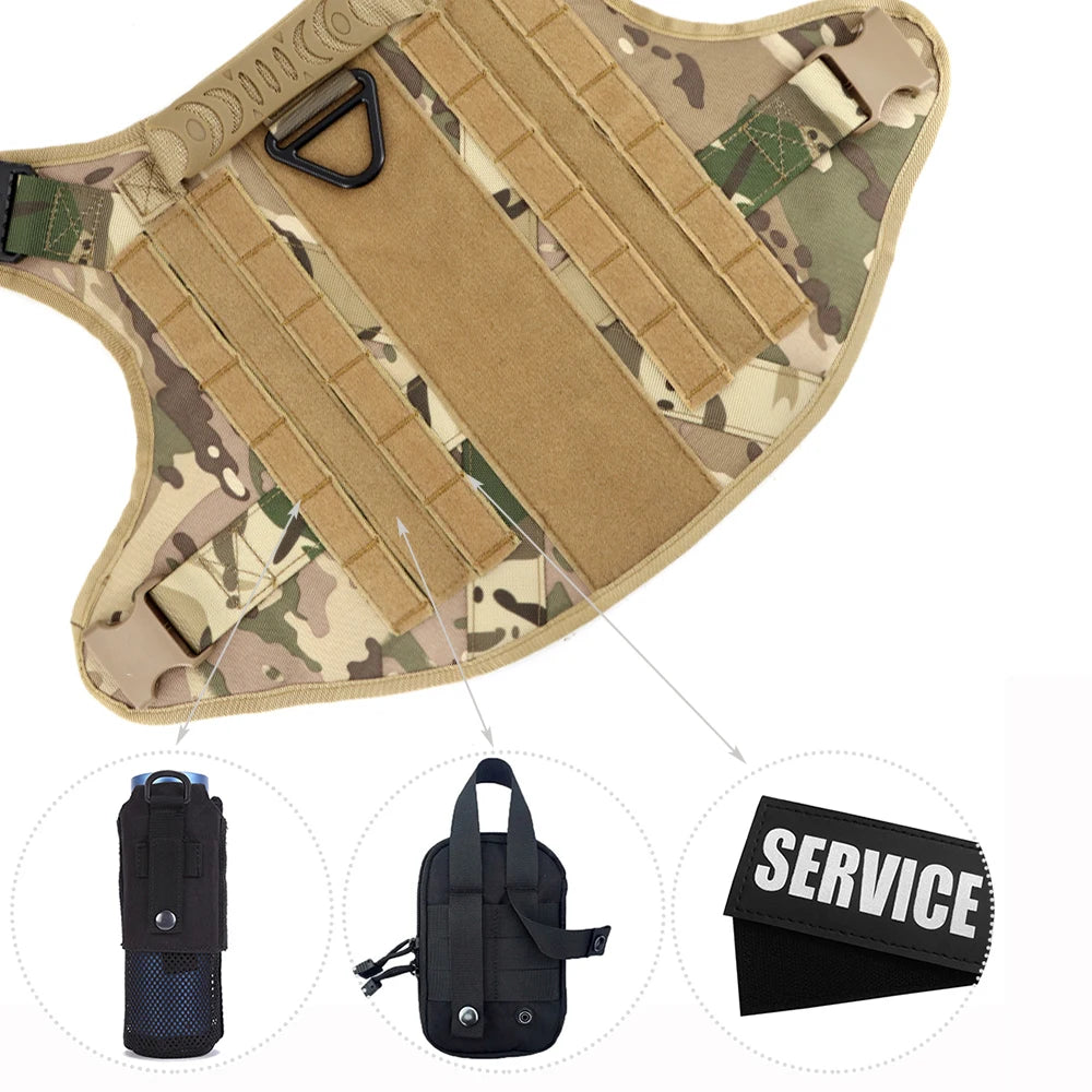 Military  Dog Harness , Collar ,Leash ; Bags Patches Set;