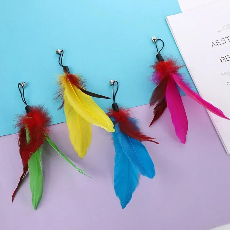 Cat Toy Bell, Feather & Fishing Rod : Cat Toys Interactive