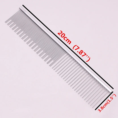 Copper Dog Grooming Combs; Pet Boundary Knot Massage Tools; Professional Salon  Hair Cleaning Crescent High/ Low Teeth