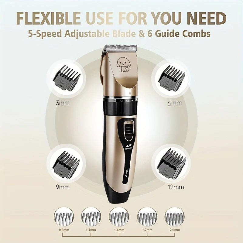 Pet Hair Trimmer Kit ;Electric Precision Clippers;