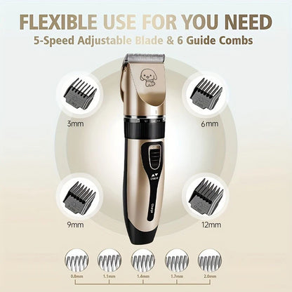 Pet Hair Trimmer Kit ;Electric Precision Clippers;