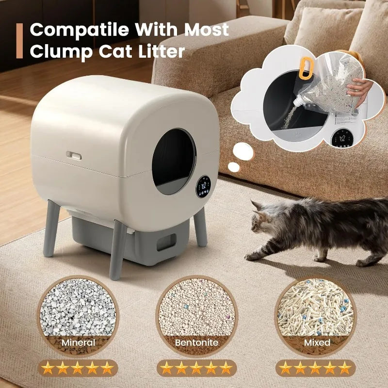 Ex, Lge Automatic Litter Box; Self Cleaning;  Odor-Free;