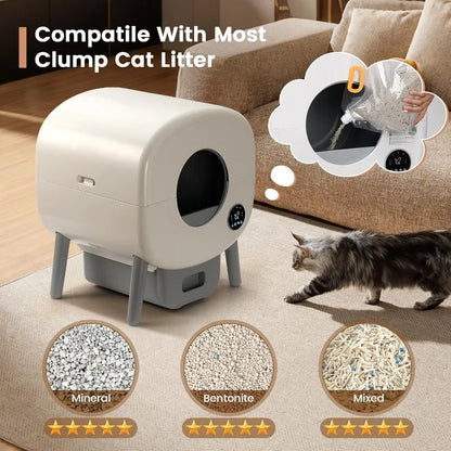 Ex, Lge Automatic Litter Box; Self Cleaning;  Odor-Free;