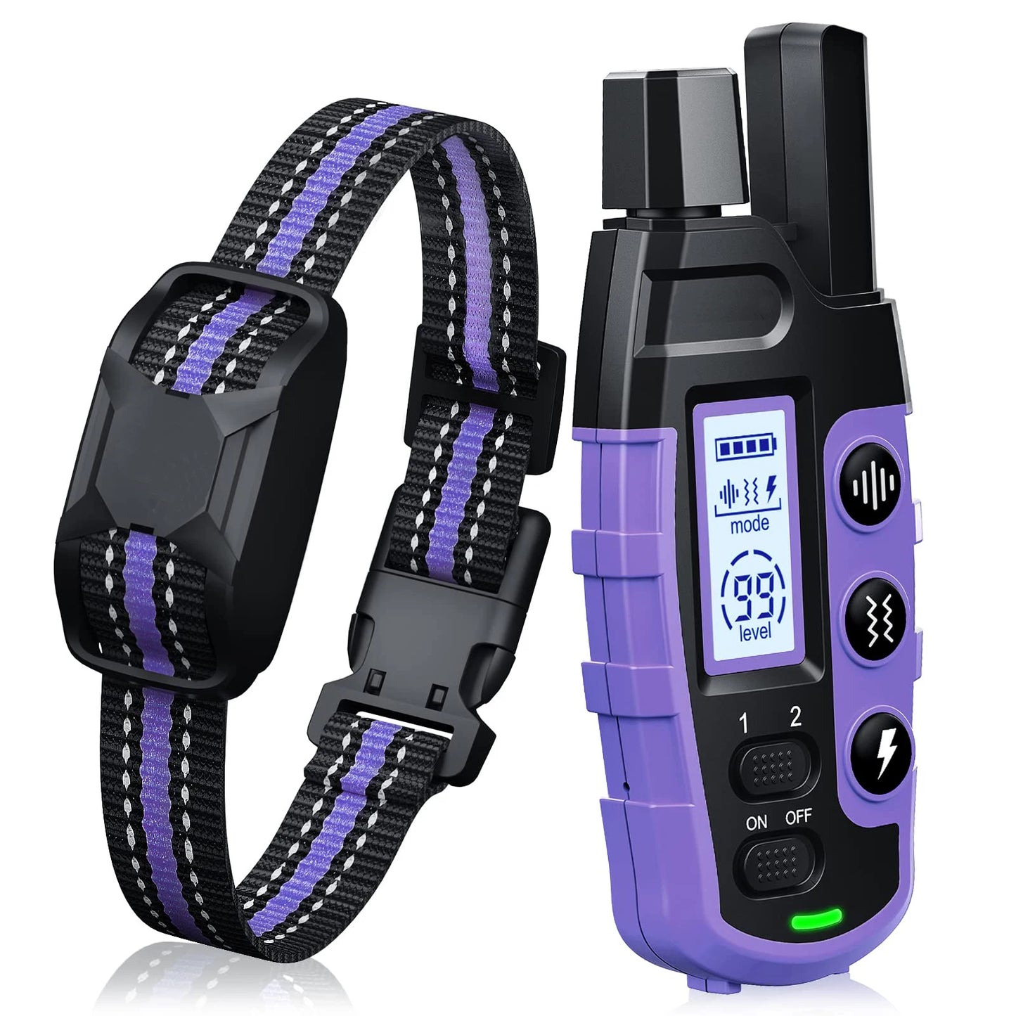 3300Ft Electric Dog Training Collar; Remote Control;  Shock Vibration;