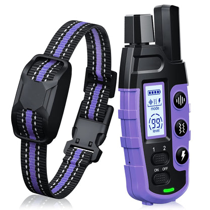 3300Ft Electric Dog Training Collar; Remote Control;  Shock Vibration;