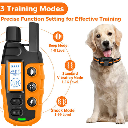 3300Ft Electric Dog Training Collar; Remote Control;  Shock Vibration;