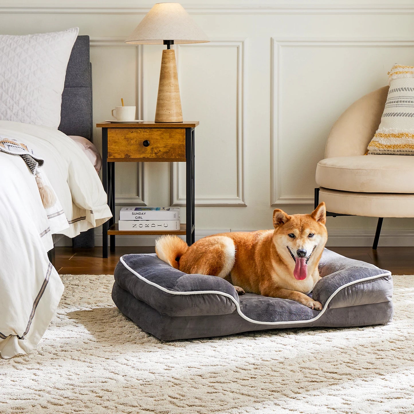 Orthopedic Dog Bed; Memory Foam Bed Small Dogs & Cats;