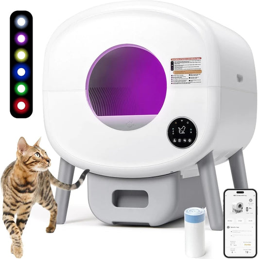 Ex, Lge Automatic Litter Box; Self Cleaning;  Odor-Free;