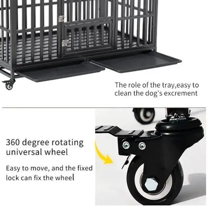 52" Heavy Duty  Large Dog Cage / Kennels / Crates :