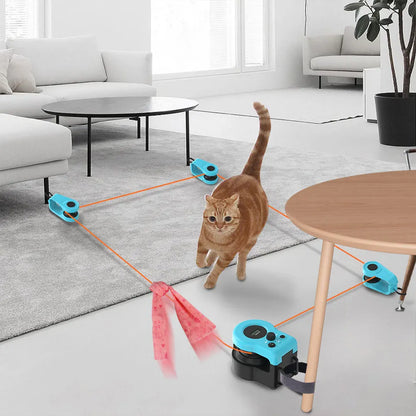 Interactive Cat Toy Chase Run; Exercise ;Adjustable Speed;