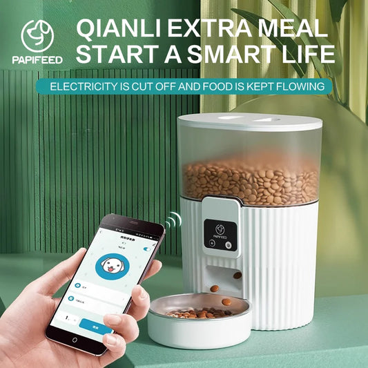 Automatic Cat  Feeder;  SMART food button;