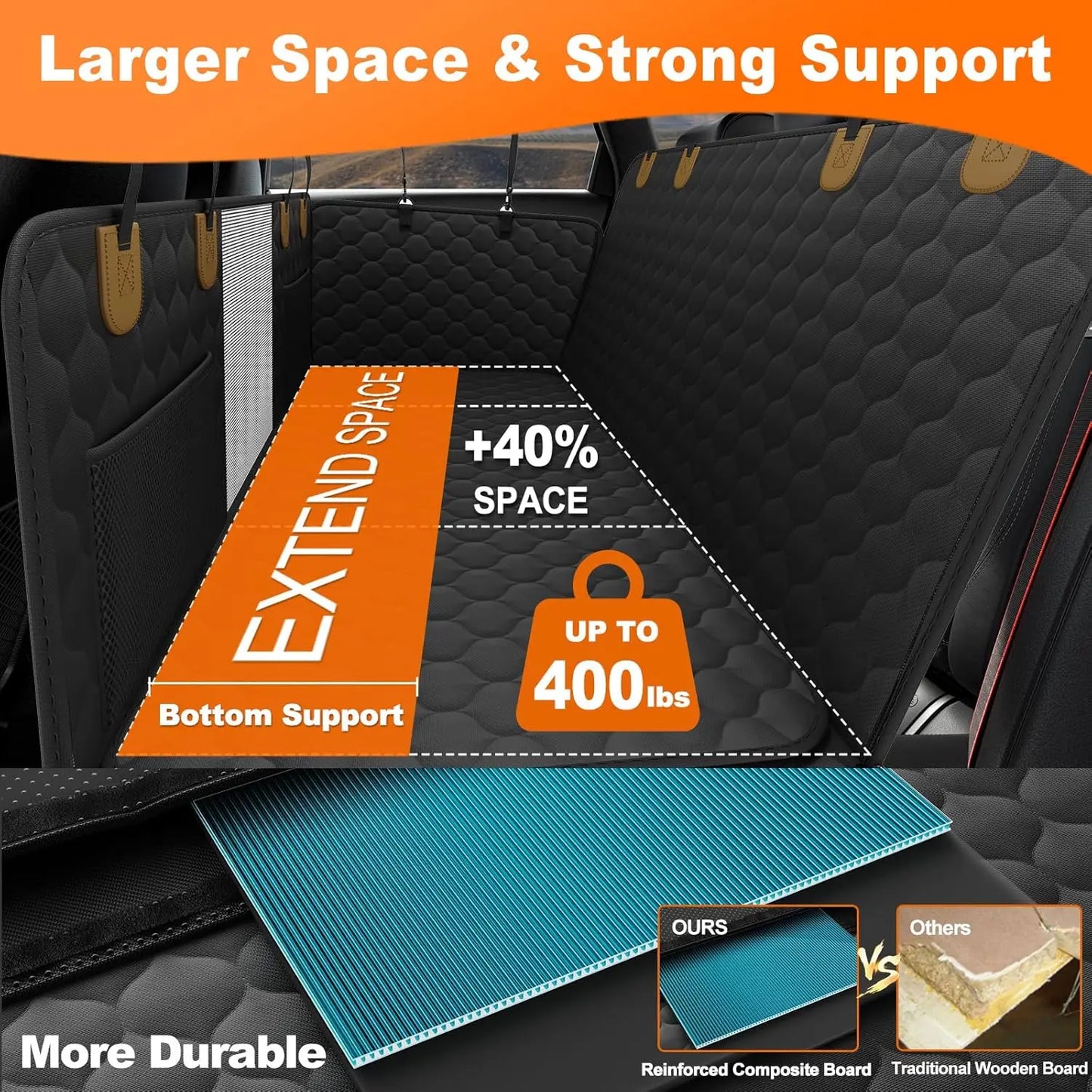 Waterproof Pet  Foldable Car Seat ;  Trunk/ Car  Back Seat Protector;