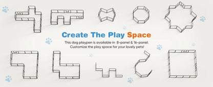 8 Panel Dog Playpen Indoor; Exercise Fence  Outdoor;