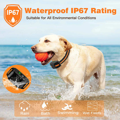 3300Ft Electric Dog Training Collar; Remote Control;  Shock Vibration;