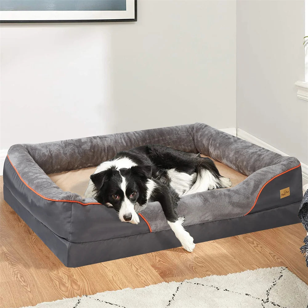 Jumbo Orthopedic Dog Bed; Memory Foam ;Pet Sofa ;