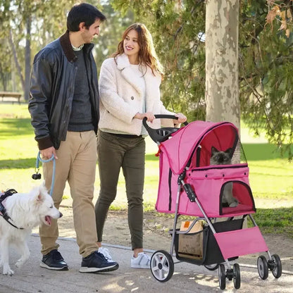 FoldableStrolling Cart;l Pet Stroller Cat /Dog ;