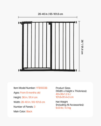 Dog Gate Walk Thru; Child Pet Security; Pressure Mount;