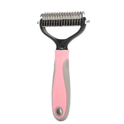 Pets Fur Knot Cutter Grooming ;Shedding Tools Pet Hair Removal; Comb /Brush Double sided;