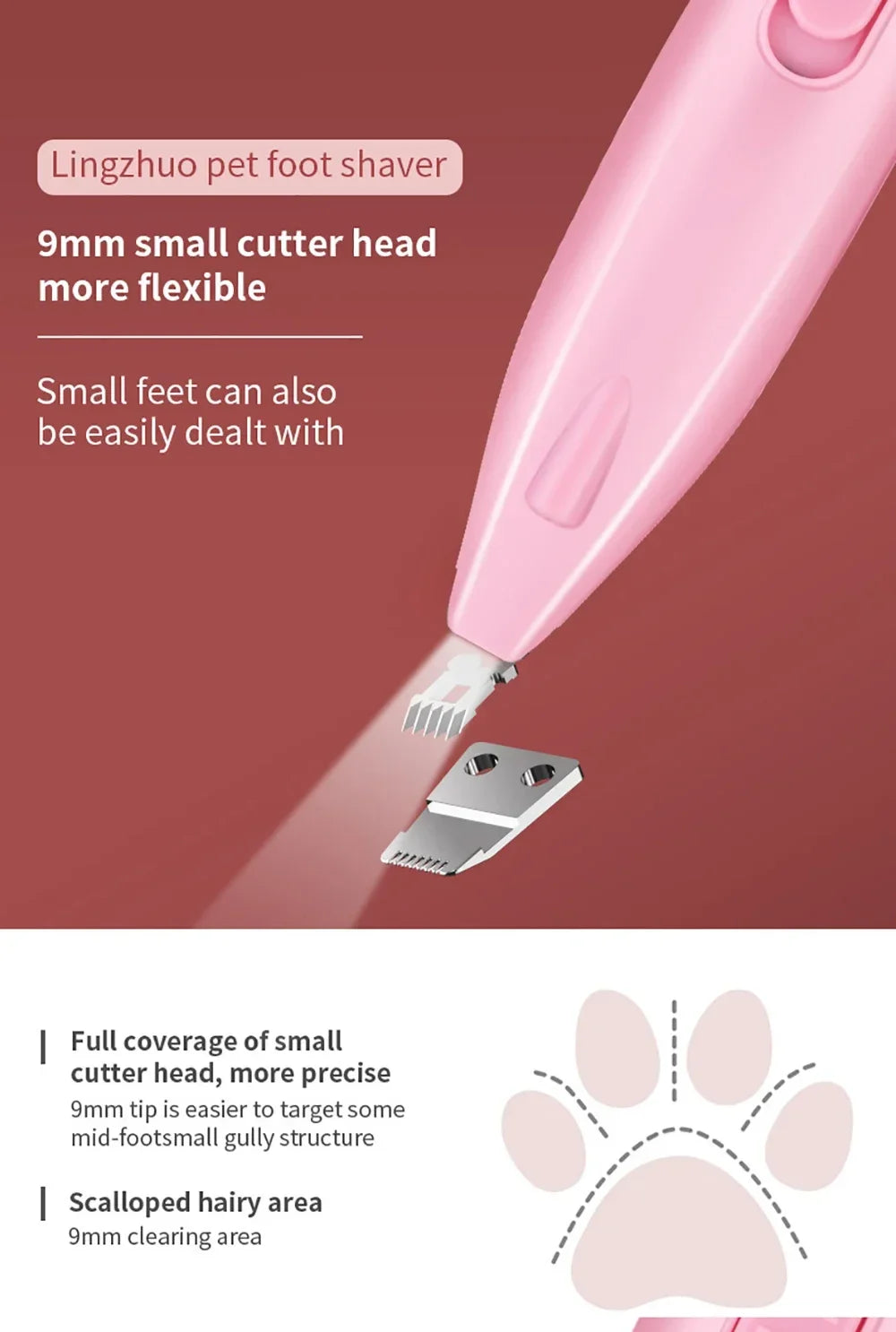 Dog/Cat Paw Hair Trimmer; Electric Pet Foot Hair Trimmer ; Pet Ear Hair trimmer;