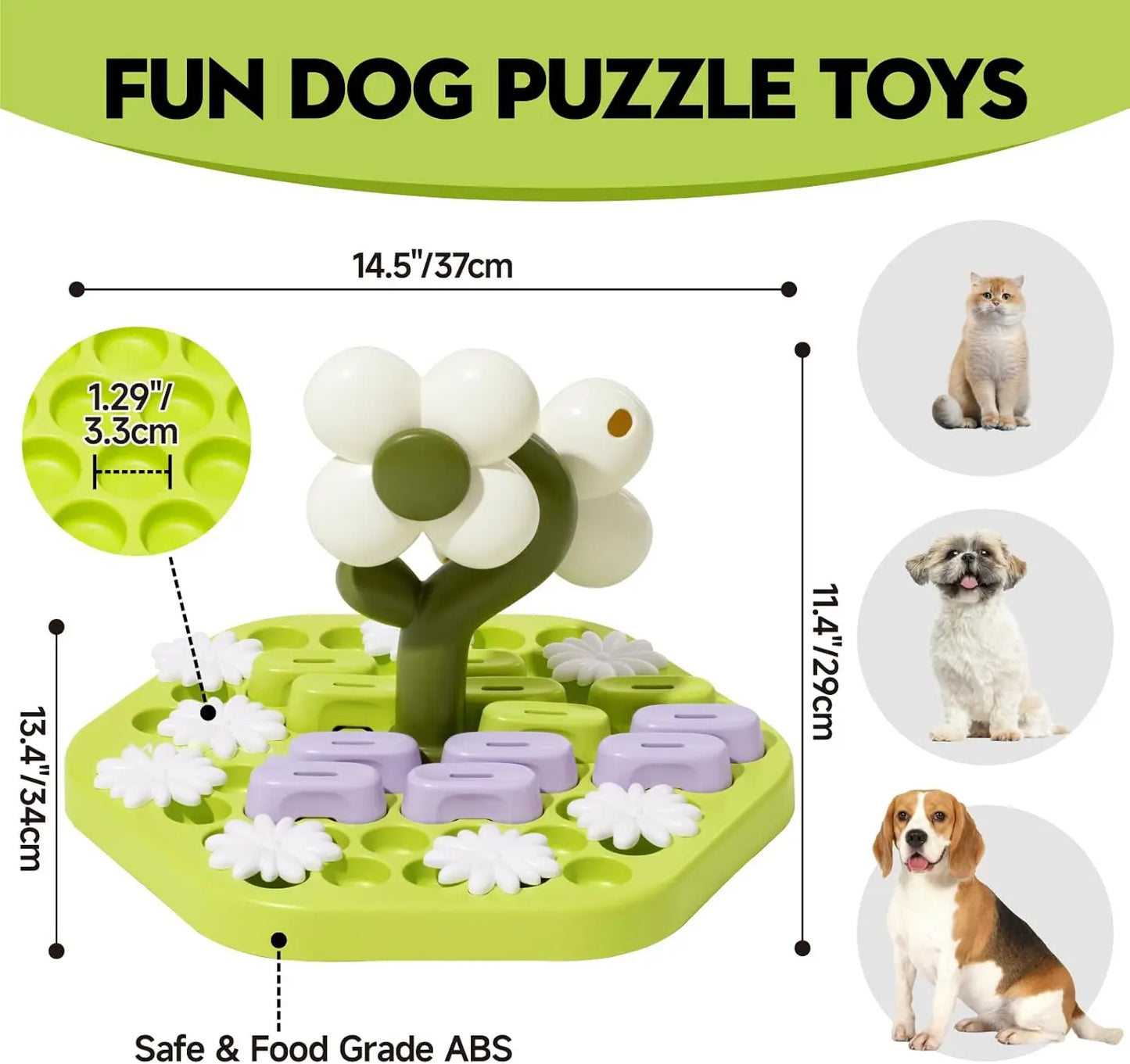 4 Dog Puzzle Toy Enrichment Toys; IQ Training;