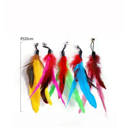 Cat Toy Bell, Feather & Fishing Rod : Cat Toys Interactive