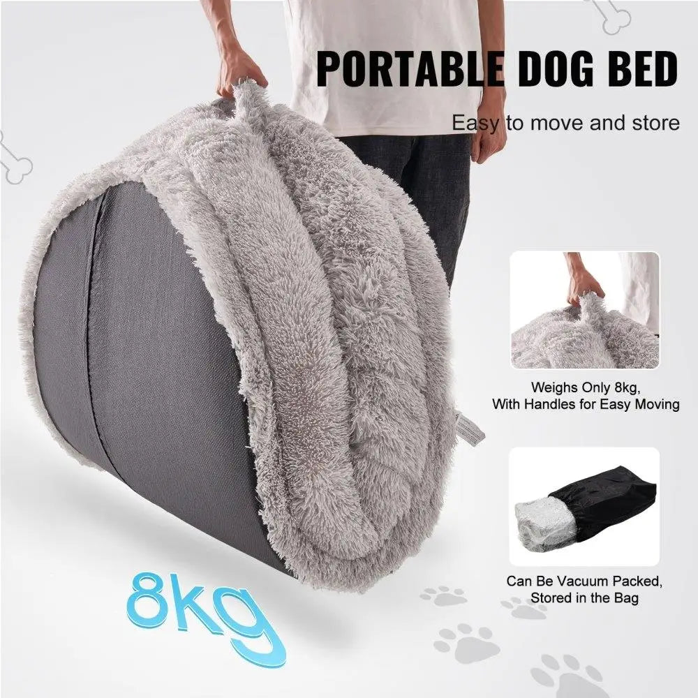 Extra Large Dog Bed 72x48x10in; Washable Velvet Bean Bed;