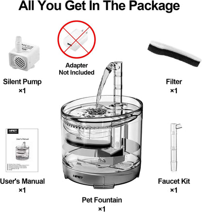 Cat Water Fountain; Automatic Pet Drinking Fountain;