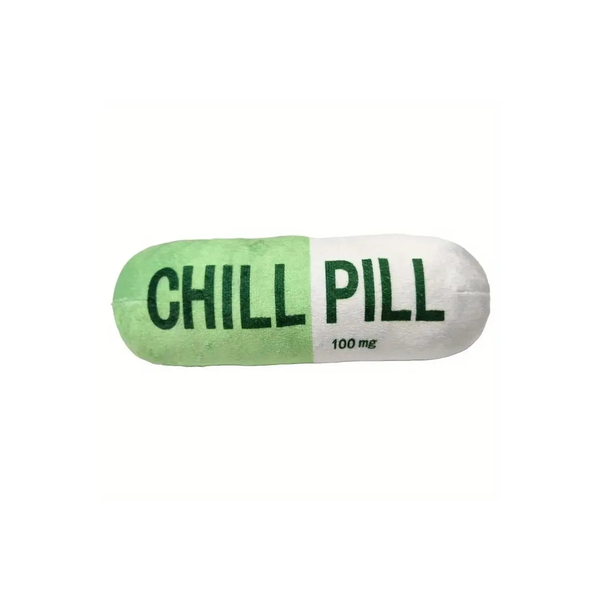 Interactive Plush Pill-Shaped Dog Toy with Squeaker;