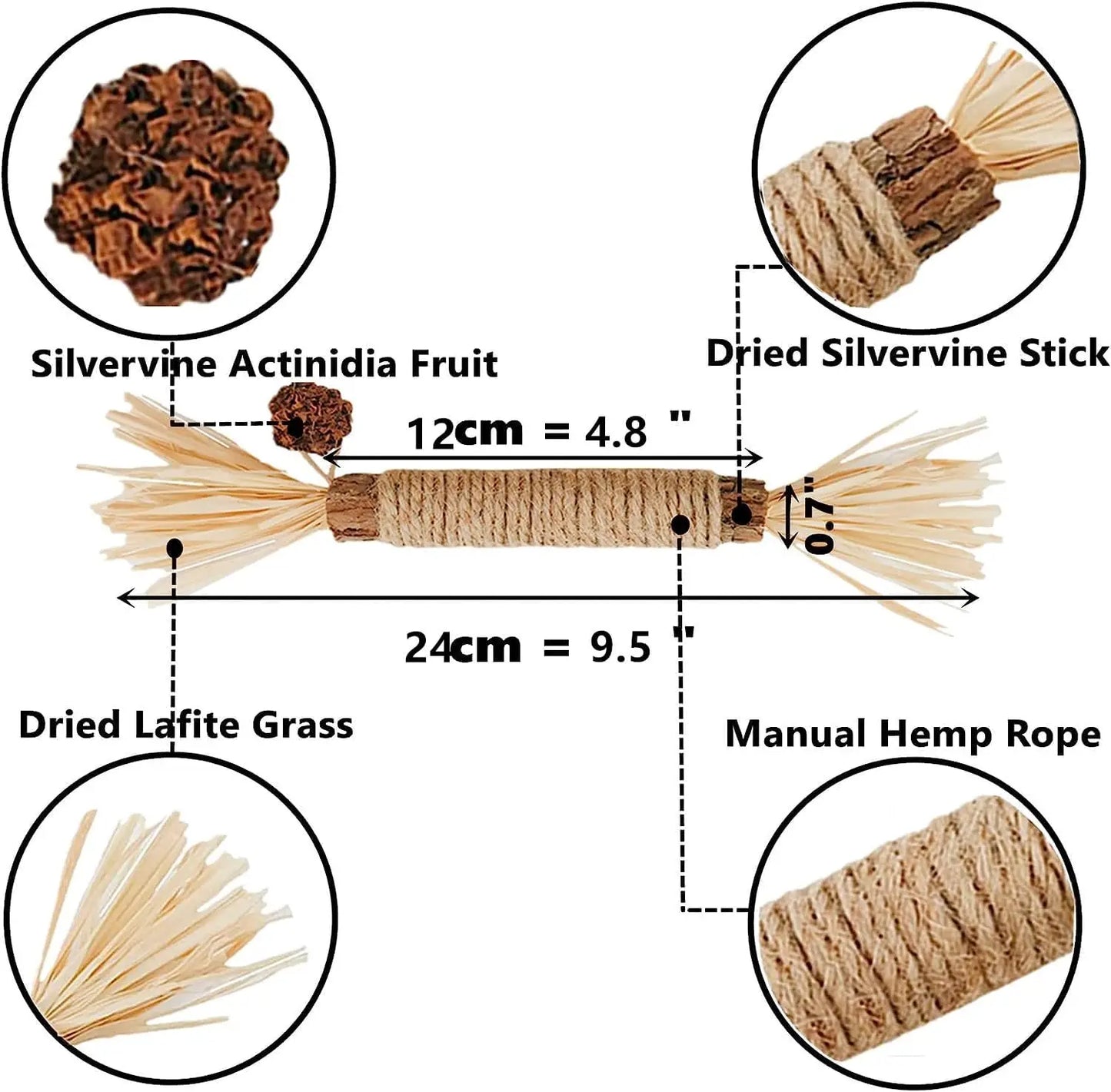 12 pks / Silver Vine Chew Stick Cat Toys,