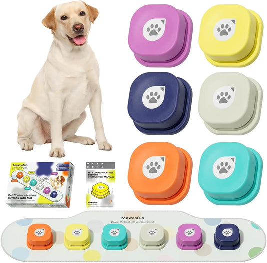 Dog Buttons ; Dog Talking Training Buttons Set 6 Pack;
