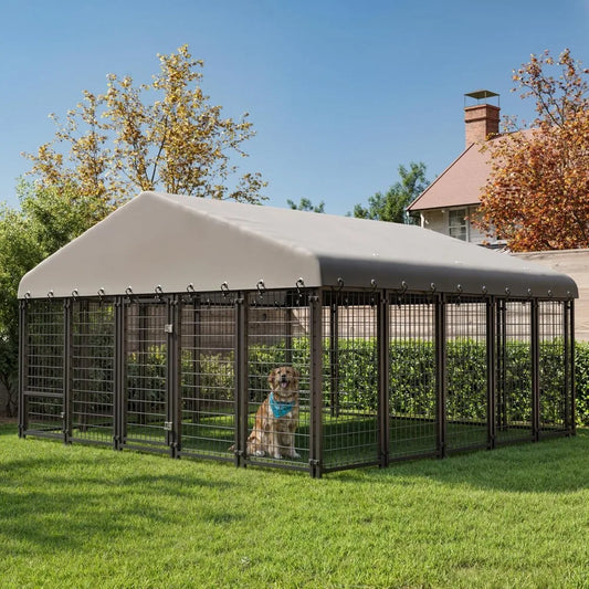 Dog  Outside Heavy-Duty Kennel With Roof;