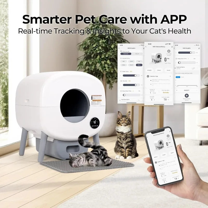 Ex, Lge Automatic Litter Box; Self Cleaning;  Odor-Free;