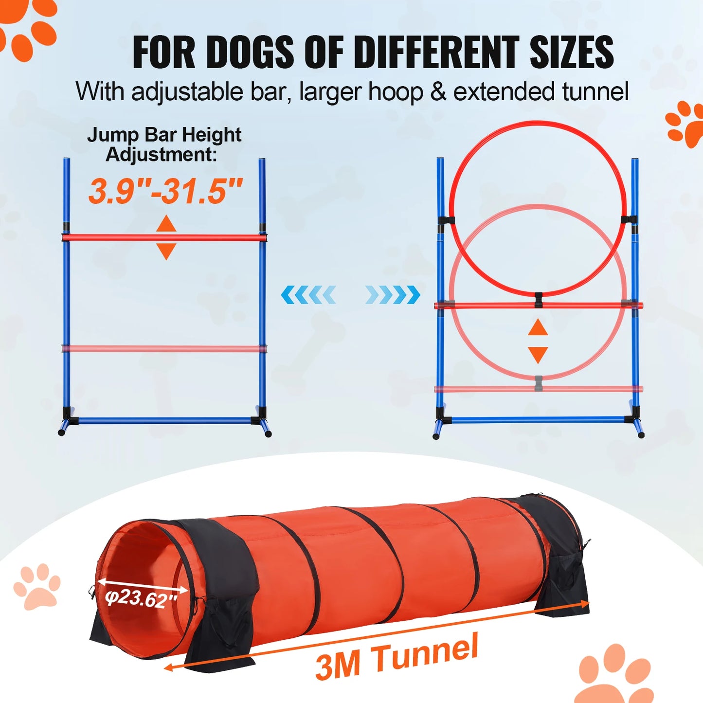 Dog Agility Training Equipment 5PCS Set Upgrade;