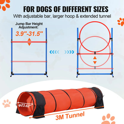 Dog Agility Training Equipment 5PCS Set Upgrade;