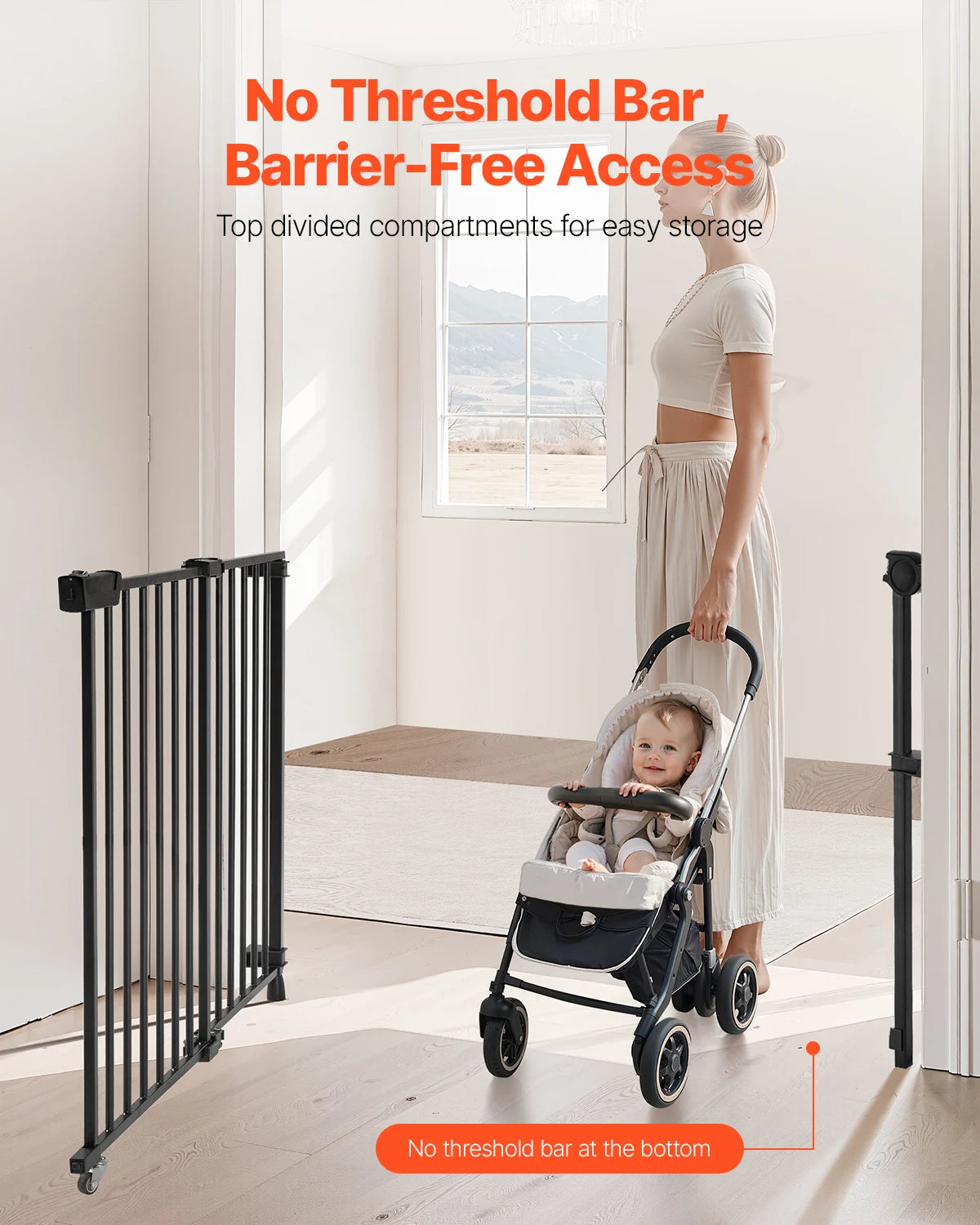 Gate 29.5 x 43  Adjustable Width;  Easy Step Walk Thru;