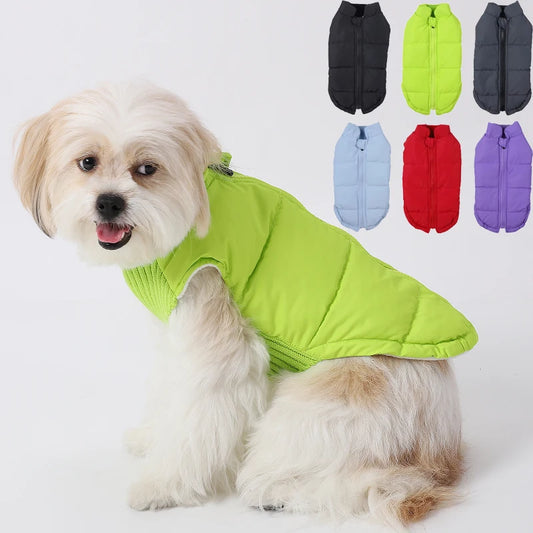 Winter Dog  Coats; BackZipper; Windproof;