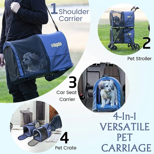 Strollers Sm/ Med Dogs: Double Cat Strollers for 2 Cats: Detachable: