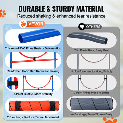 Dog Agility Training Equipment 5PCS Set Upgrade;