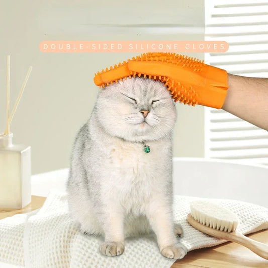 New Pet Hair Removal Glove; Bath Massage;
