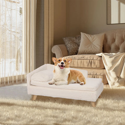 Elevated Pet Bed;Nordic Stool Bed w/ Pad; Waterproof Pet Sofa