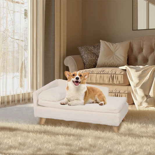 Elevated Pet Bed;Nordic Stool Bed w/ Pad; Waterproof Pet Sofa