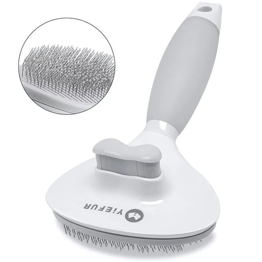 Cat Brush for Shedding;Soft Silicone Self Cleaning Brush for Short and Long Haired Cats;