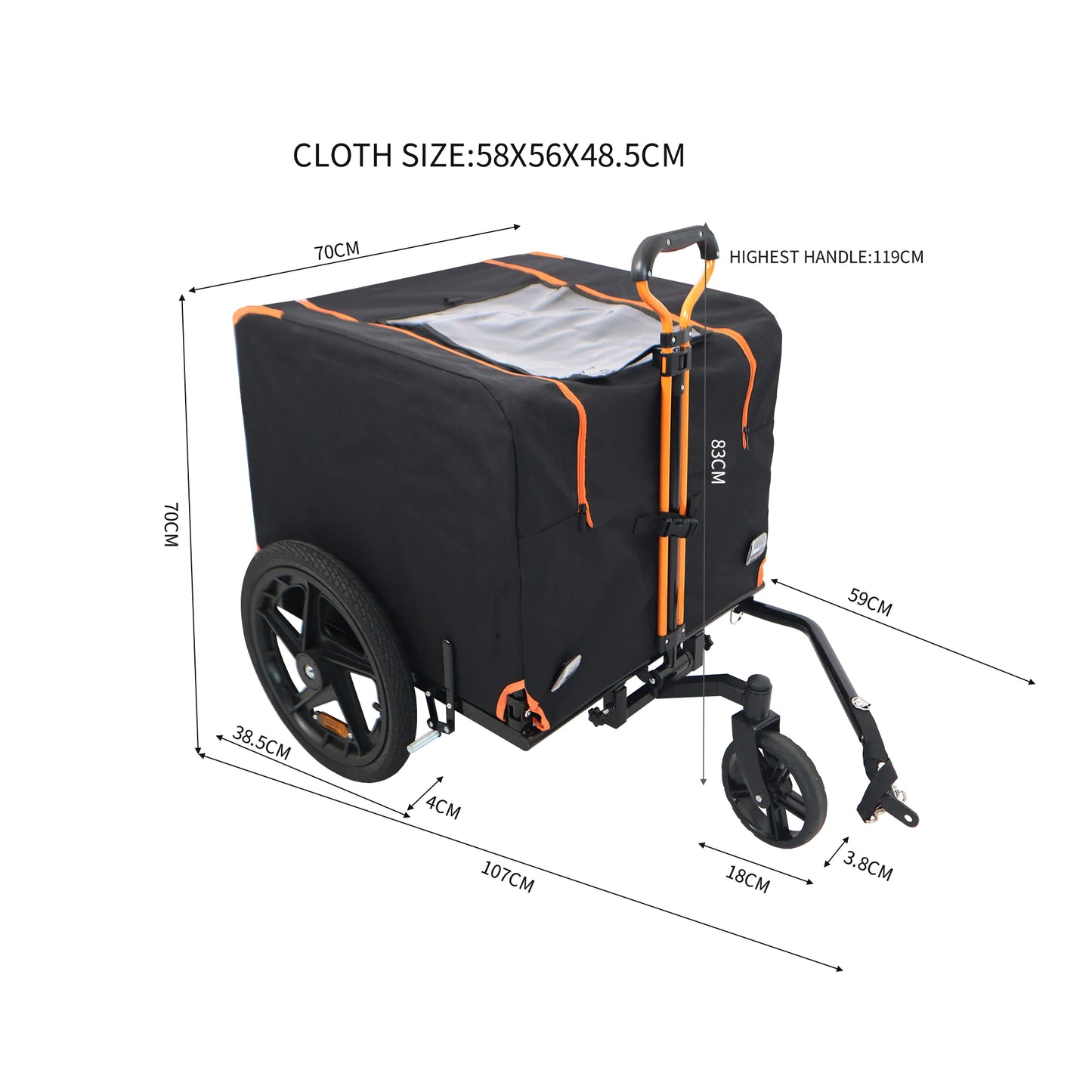 Pet Jogging Stroller / Bicycle Trailer;