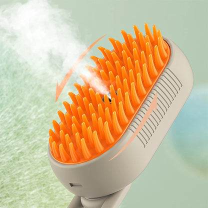 3-in-1Pet Hair Brush;  Electric Pet Cleaning Brush; Steam Spray Brush; Massage Hair Removal brush;
