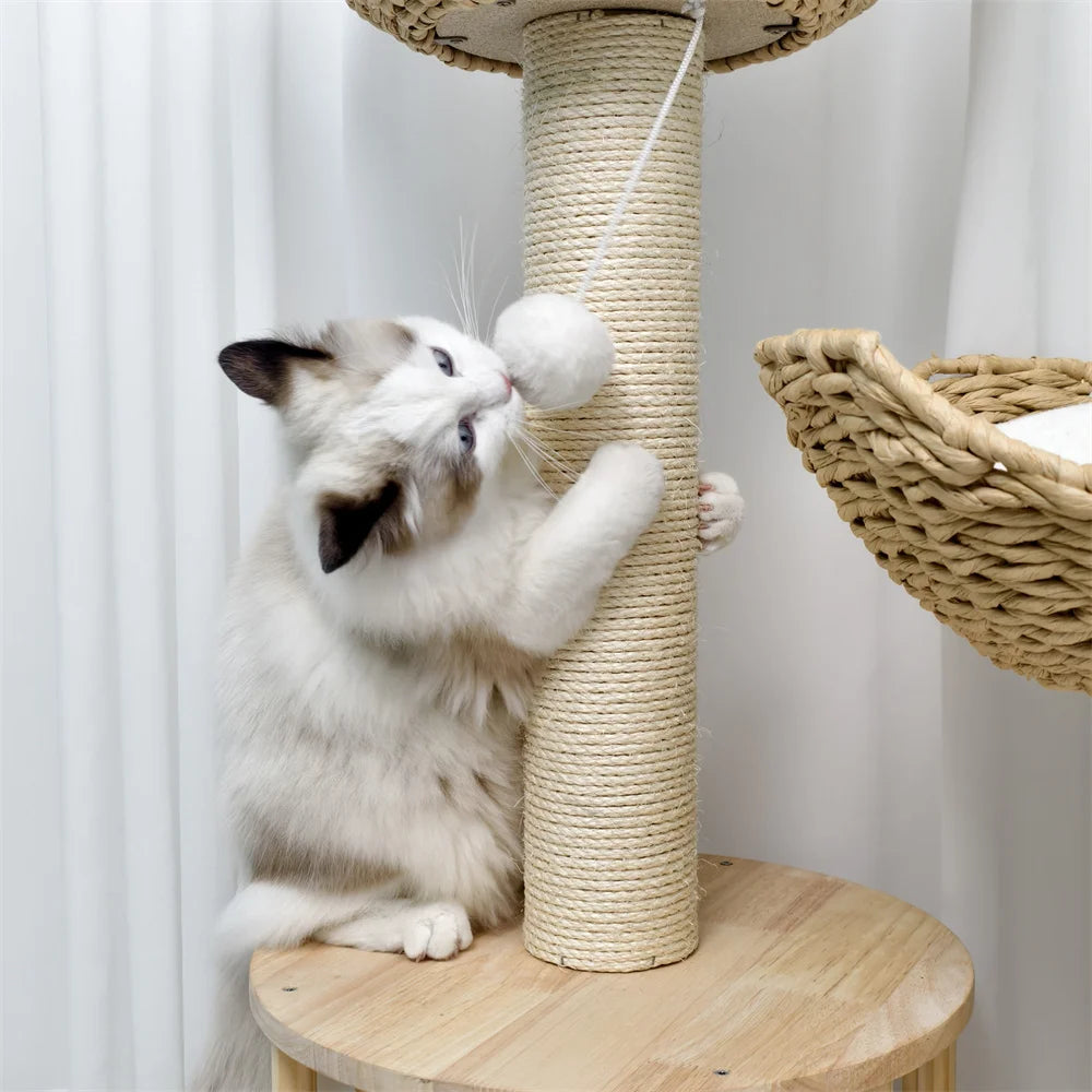 3-Tier Cat Tree Napping Perches Kitten Condo;
