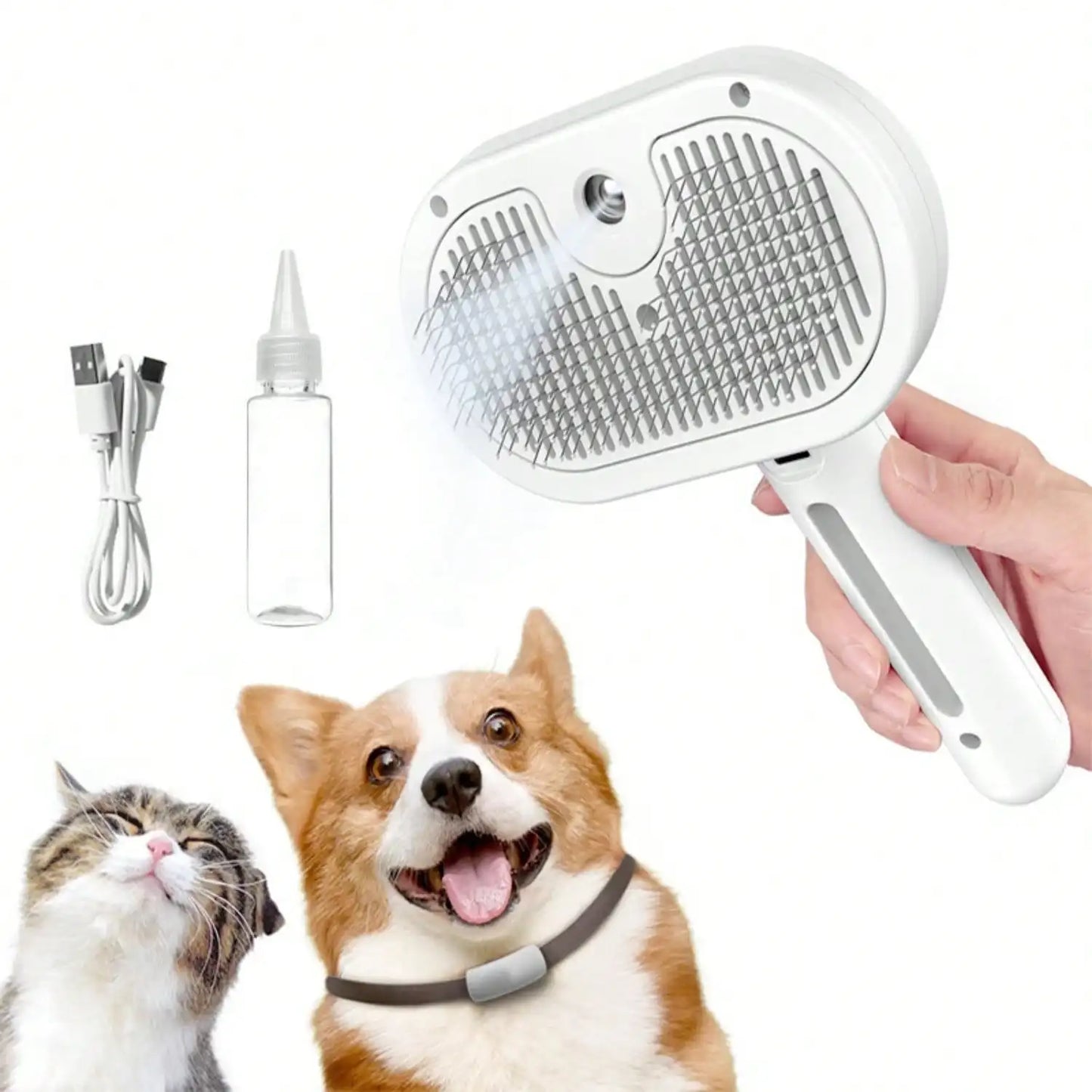 Cat Steam Brush;  Pet Spray Hair Removal Comb;